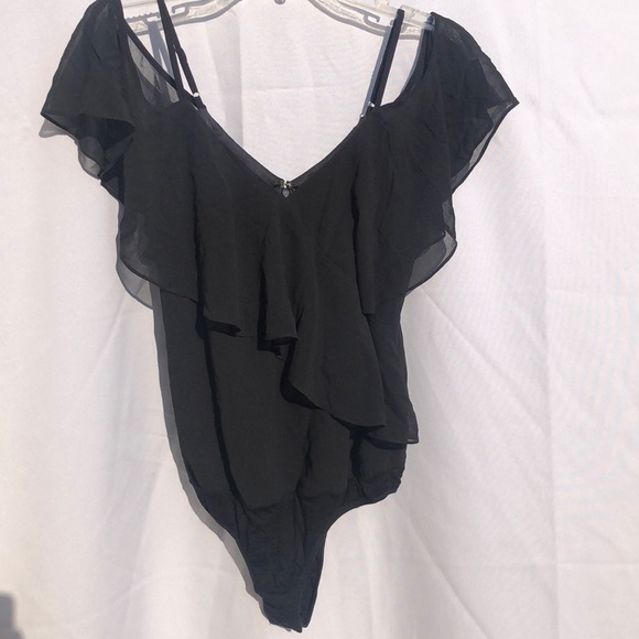 New Guess Marciano sleeveless chiffon Ruffle Bodysuit S - Picture 1 of 7